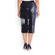 MARINA RINALDI NAVY SEQUIN PENCIL SKIRT