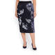 MARINA RINALDI NAVY SEQUIN PENCIL SKIRT