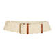 Marina Rinaldi Woven Belt With Leather Finish Natural