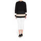 MARINA RINALDI BLACK CARDIGAN WITH STRIPE PLEAT REAR INSERT