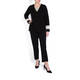 MARINA RINALDI BLACK CARDIGAN WITH STRIPE PLEAT REAR INSERT