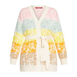 Marina Rinaldi Pure Cotton Cardigan Pastel Rainbow - Plus Size Collection