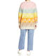 Marina Rinaldi Pure Cotton Cardigan Pastel Rainbow