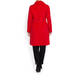 MARINA RINALDI RED WOOL BLEND DOUBLE LAYER COAT