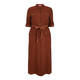 MARINA RINALDI COLLARLESS SHIRT DRESS TAN