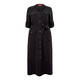 MARINA RINALDI COLLARLESS SHIRT DRESS BLACK