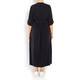 MARINA RINALDI COLLARLESS SHIRT DRESS BLACK