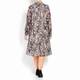 MARINA RINALDI GEORGETTE PAISLEY SHIRT DRESS