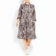 MARINA RINALDI GEORGETTE PAISLEY SHIRT DRESS