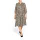 MARINA RINALDI LEOPARD PRINT GEORGETTE SHIRT DRESS