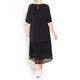 MARINA RINALDI SPORT VISCOSE CREPE DRESS BLACK