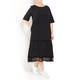 MARINA RINALDI SPORT VISCOSE CREPE DRESS BLACK