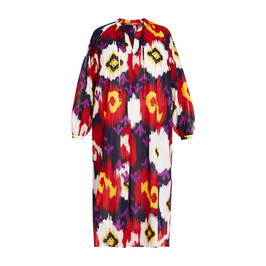 Marina Rinaldi Pure Cotton Abstract Print Dress Multicolour - Plus Size Collection
