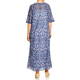 Marina Rinaldi Ikat Print Cotton Muslin Dress 