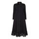 MARINA RINALDI STRETCH DENIM SHIRT DRESS BLACK