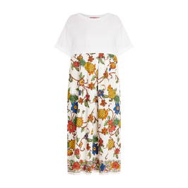 Marina Rinaldi Jersey and Poplin Dress White - Plus Size Collection