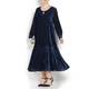 MARINA RINALDI VELVET LATTICE DRESS