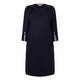 MARINA RINALDI NAVY RIB KNIT DRESS