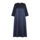 Marina Rinaldi Satin and Jersey Dress Navy 