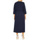 Marina Rinaldi Satin and Jersey Dress Navy 