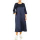 Marina Rinaldi Satin and Jersey Dress Navy 