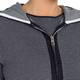 MARINA RINALDI 100% COTTON NAVY HOODED KNITTED GILET