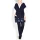 MARINA RINALDI NAVY RIB KNIT GILET