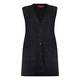 MARINA RINALDI BLACK METALLIC CABLE KNIT GILET 