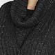 MARINA RINALDI BLACK METALLIC CABLE KNIT GILET 