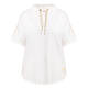 Marina Rinaldi Lurex Trim Jersey Hoodie Cream