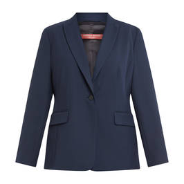 Marina Rinaldi Viscose Blend Blazer Navy  - Plus Size Collection