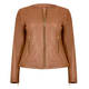 MARINA RINALDI LEATHER JACKET TAN