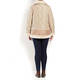 MARINA RINALDI FAUX-SHEEPSKIN JACKET SAND