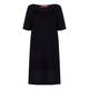 Marina Rinaldi black metallic trim Knitted Dress