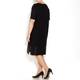 Marina Rinaldi black metallic trim Knitted Dress