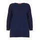 Marina Rinaldi navy KNITTED sport cotton blend TUNIC