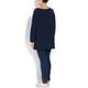 Marina Rinaldi navy KNITTED sport cotton blend TUNIC