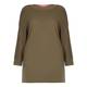 Marina Rinaldi khaki textured KNITTED TUNIC