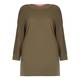 Marina Rinaldi khaki textured KNITTED TUNIC