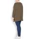 Marina Rinaldi khaki textured KNITTED TUNIC