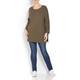 Marina Rinaldi khaki textured KNITTED TUNIC