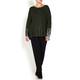 Marina Rinaldi green KNITTED TUNIC