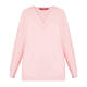 Marina Rinaldi Pure Cotton Sweater V-Neck Pink