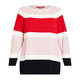 Marina Rinaldi Cotton Blend Stripe Sweater Pink