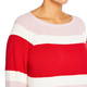 Marina Rinaldi Cotton Blend Stripe Sweater Pink