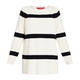 Marina Rinaldi Cotton Blend Stripe Tunic White