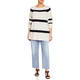 Marina Rinaldi Cotton Blend Stripe Tunic White