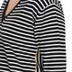 MARINA RINALDI V-NECK BLACK AND WHITE STRIPE SWEATER