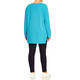 Marina Rinaldi Ribbed Knitted Tunic With Cashmere Turquoise 