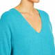Marina Rinaldi Ribbed Knitted Tunic With Cashmere Turquoise 
